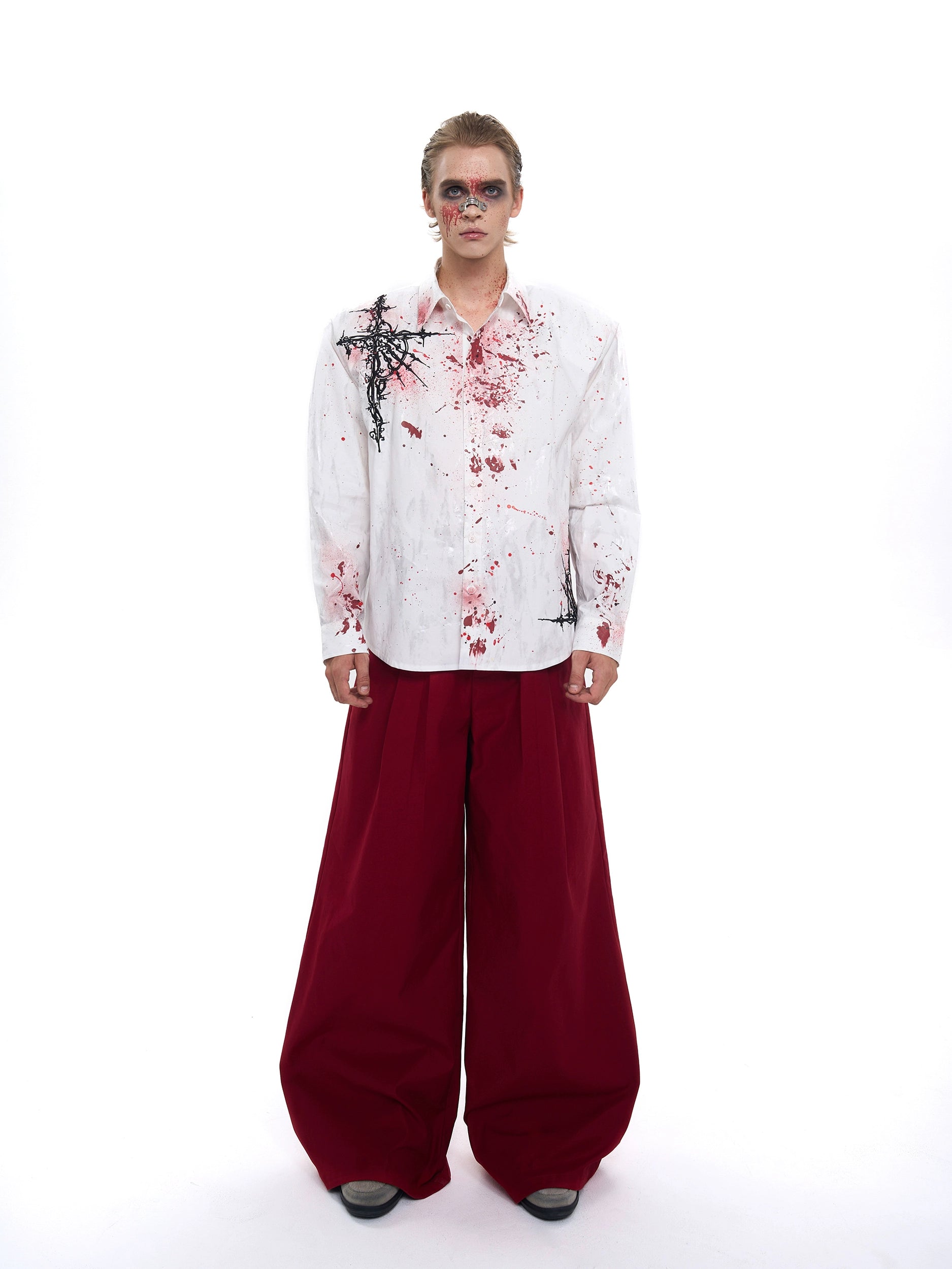 BLOODSTAIN BUTTON-UP SHIRT