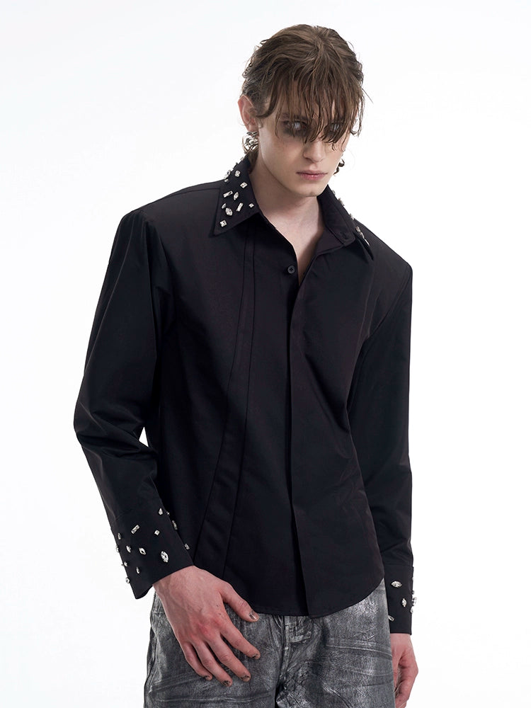 CRYSTAL COLLAR SHIRT