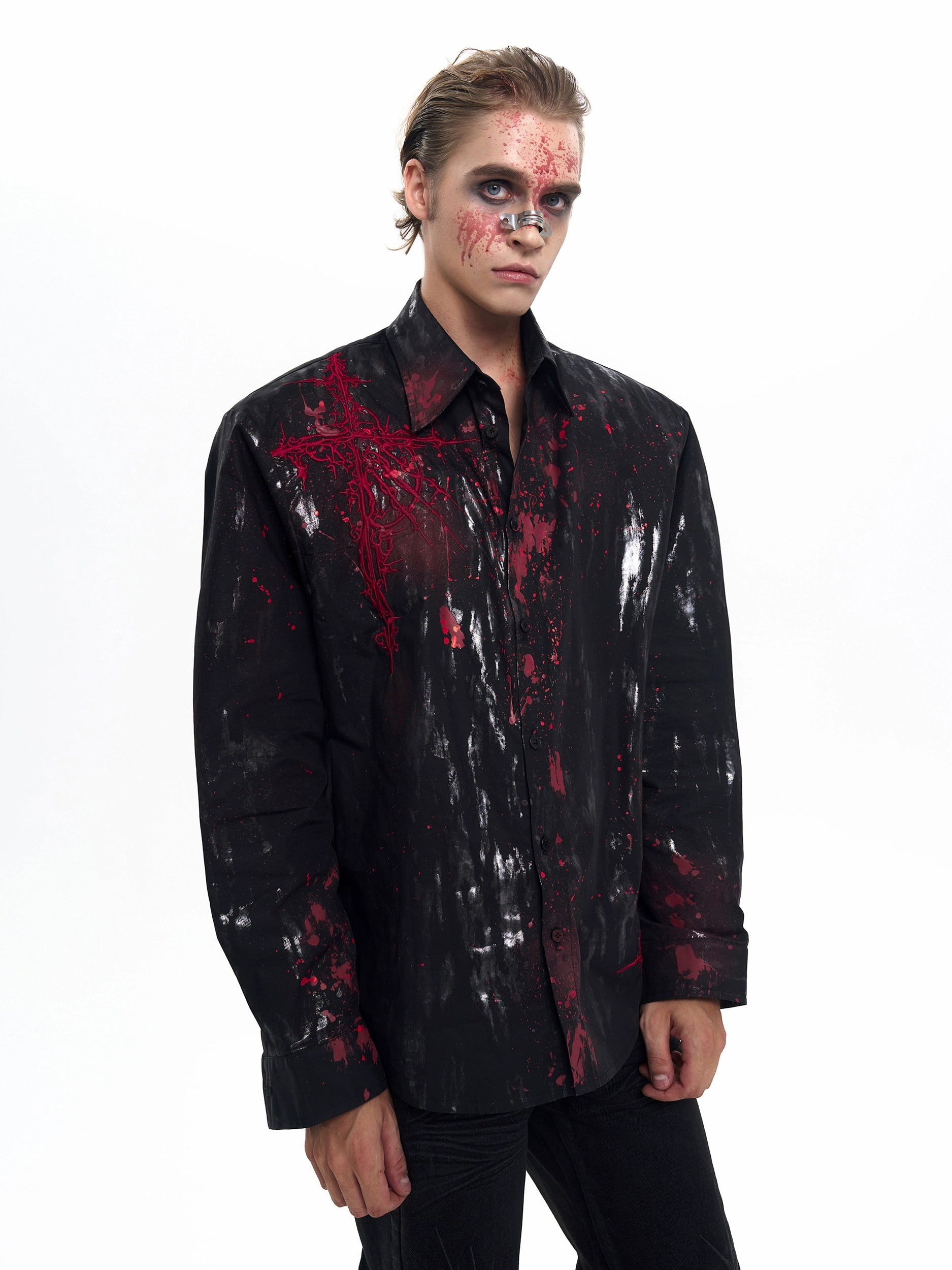 BLOODSTAIN BUTTON-UP SHIRT