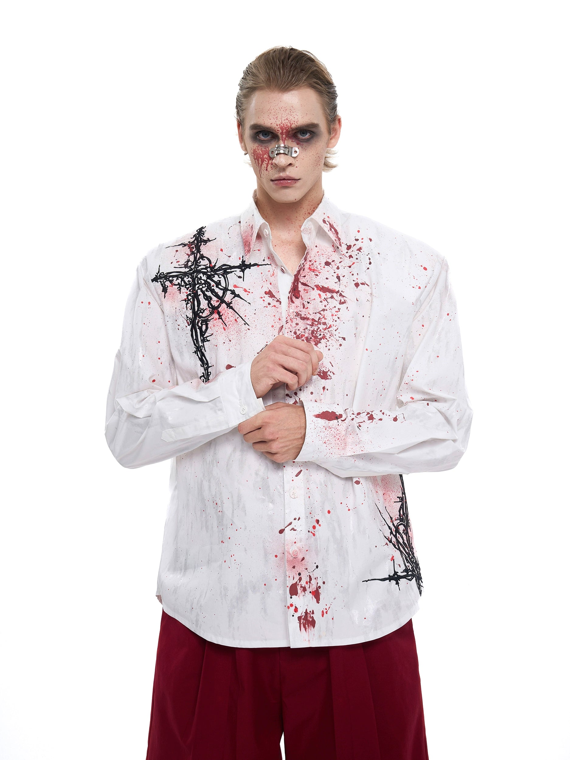 BLOODSTAIN BUTTON-UP SHIRT