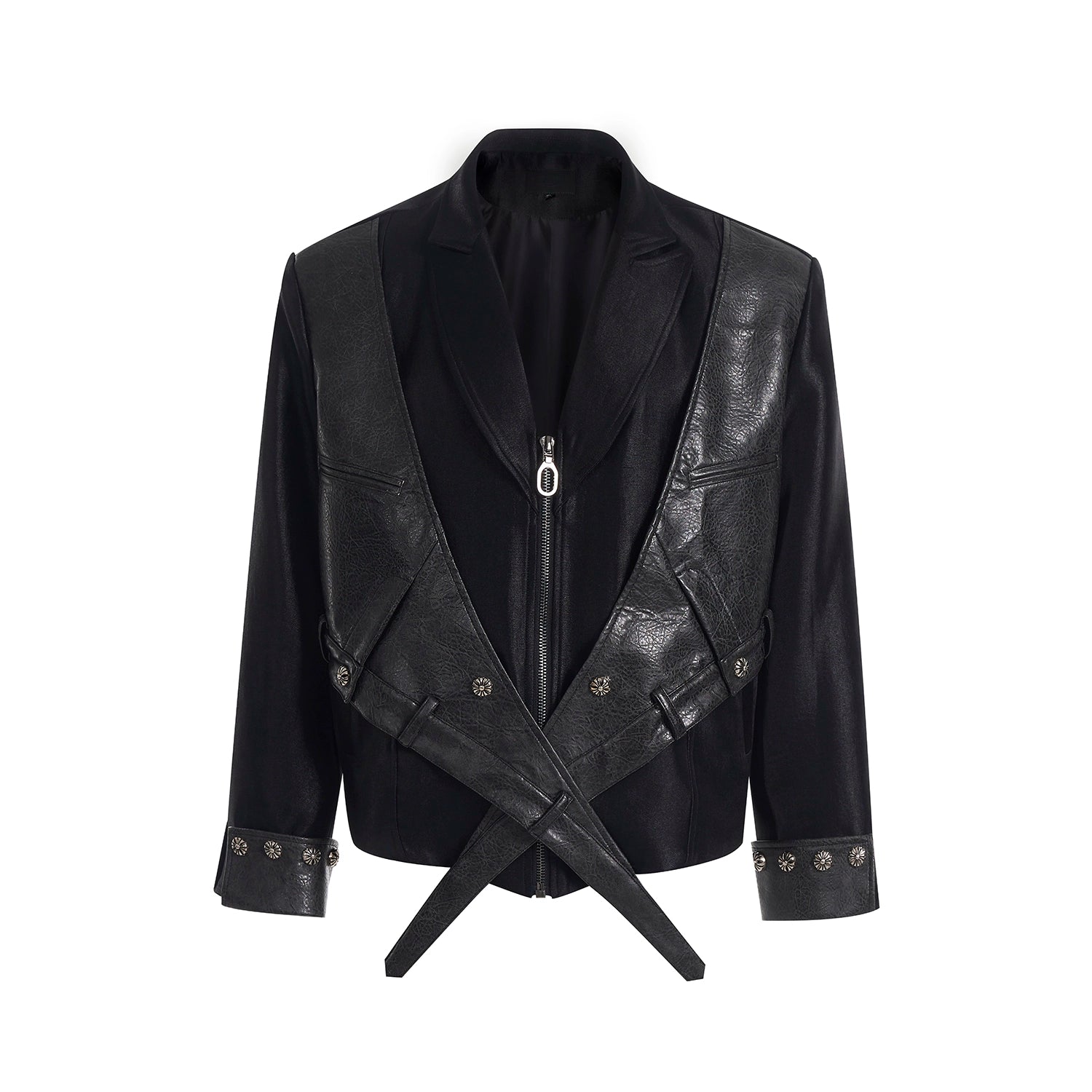 OBLIQUE LEATHER JACKET